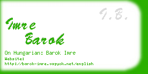 imre barok business card